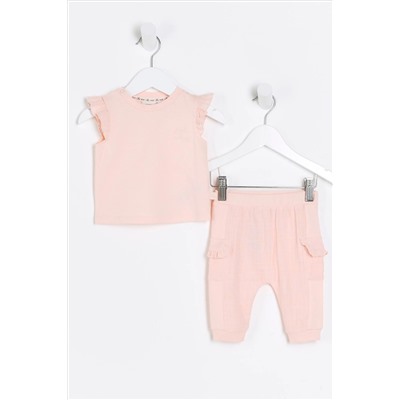 River Island Baby Girls Hybrid T-Shirt And Jogger Set