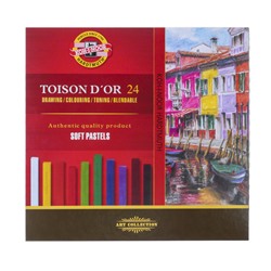 Пастель сухая художественная 24 цвета, Soft Koh-I-Noor TOISON D`OR 8584