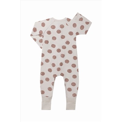 Bonds Natural Polka Dot Zip Sleepsuit