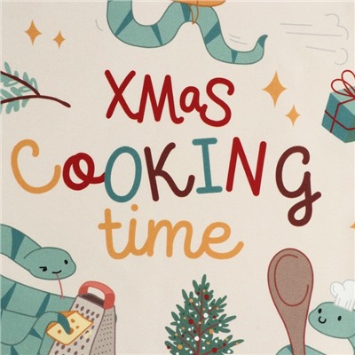 Набор в мешочке "Этель" Xmas cooking : полотенце 40х70 см, формочки для запекания - 3 штуки