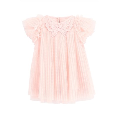 Angels Face Pink Cho Spotted Tulle Butterfly Dress