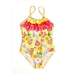 Nicole Miller Yellow Tulle Swimsuit