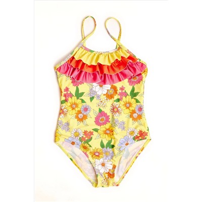 Nicole Miller Yellow Tulle Swimsuit