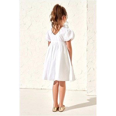 Angel & Rocket Loretta Rose Corsage White Dress