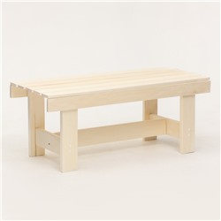 Лавочка (скамейка) деревянная из липы 100 х 45 х 42 см, без спинки, для бани и дачи