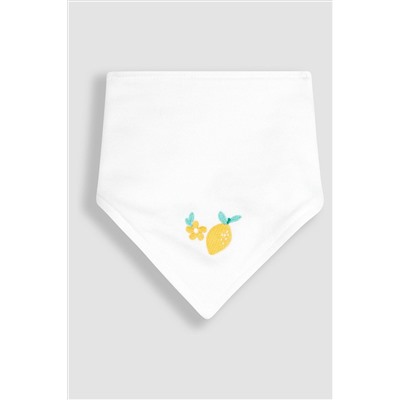 JoJo Maman Bébé 3-Pack Lemon & Daisy Print Dribble Bibs