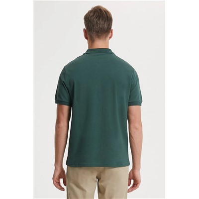 Мужская футболка с воротником-поло Twins темно-зеленая