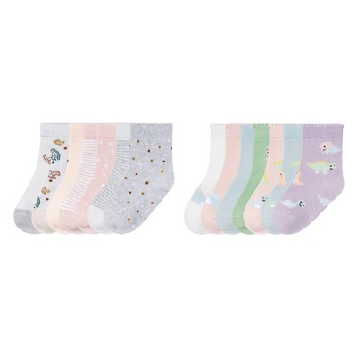 lupilu® Kleinkinder Mädchen Socken, 7 Paar, mit Bio-Baumwolle
