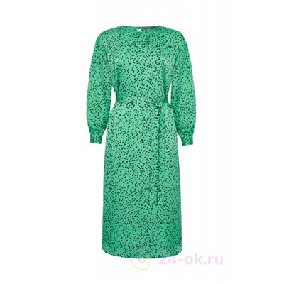 Платье 3498 AVERI Зеленое платье из креш-атласа