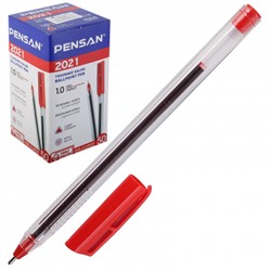 Ручка масляная, пишущий узел 1,0 мм, игольчатая, одноразовая, цвет чернил красный Triangle Pensan 50/2000