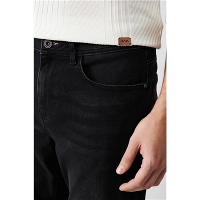 Мужские черные брюки Rio Jean в винтажном трикотажном стиле скинни с покрытием B003517