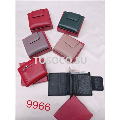 9966 кошелек GENUINE LEATHER натуральная кожа 9х12х2