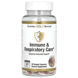 California Gold Nutrition, Укрепление иммунитета и дыхательной системы, 30 растительных капсул