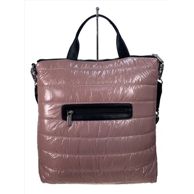 Cтильная женская сумка-шоппер из водооталкивающей ткани, цвет пудра