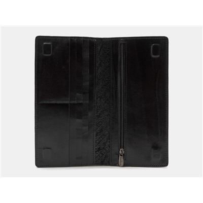 Кожаное портмоне с росписью из натуральной кожи «PR001 Black Обезьяны»