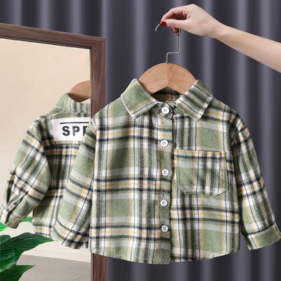 Рубашка детская арт КД73, цвет:зелёный