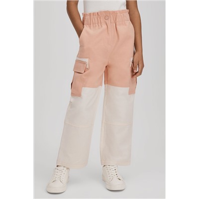 Reiss Adalia Colourblock Elasticated Cargo Jeans