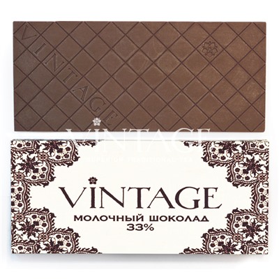 Шоколад "Vintage" молочный 33%, 80 гр