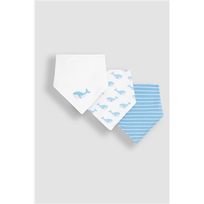 JoJo Maman Bébé 3-Pack Whale Dribble Bibs