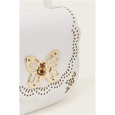 Monsoon Scallop Butterfly White Bag