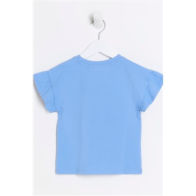 River Island Girls Heart Embossed T-Shirt