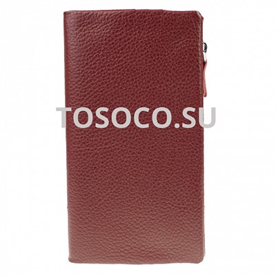 15 9918 d.red кошелек GENUINE LEATHER натуральная кожа 9x19x2