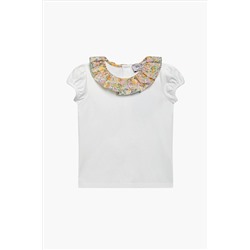 Trotters London White Liberty Print Lemon Elysian Day Willow Jersey Top