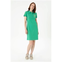 Женское зеленое трикотажное платье Неожиданная скидка в корзине