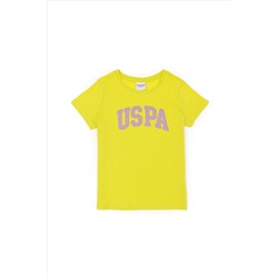 Базовая футболка фисташкового цвета для девочек Неожиданная скидка в корзине