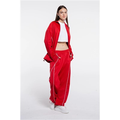 Женский красный спортивный костюм Friday Offset Domingo на молнии, большой свитшот большого размера