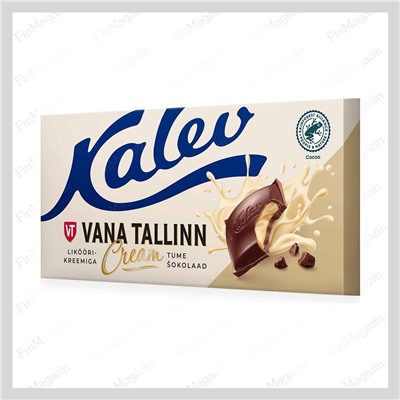Темный шоколад Vana Tallinn Cream с начинкой из ликерного крема 104 гр, Kalev