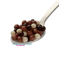 Драже зерновое в глазури со вкусом Шоколадный микс (Хрустящий топпинг) упак 50 гр.