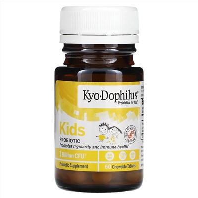Kyolic, смесь пробиотиков для детей, со вкусом ванили, 60 жевательных таблеток