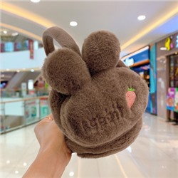 Наушники зимние детские, арт КД101, цвет:Rabbit коричневый