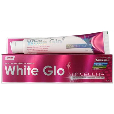 Зубная паста отбеливающая мицеллярная 100 мл WHITE GLO