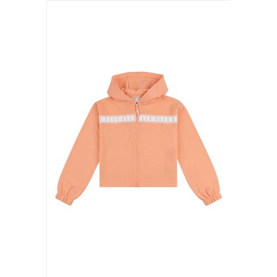 Elle Junior Girls Orange Zip Through Hoodie