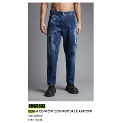 8MG6833 DENIM COMFORT CON ROTTURE E RATTOPPI