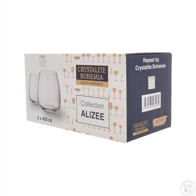 Набор стаканов для виски Crystalite Bohemia Anser/Alizee 400 мл (2 шт)