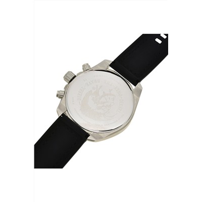 Reloj de cuarzo de silicona Negro y plateado