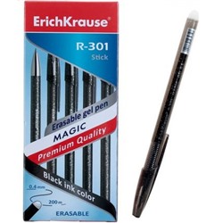 Ручка гелевая "Пиши-стирай" черная 0.5 мм "Magic Gel R-301" 46435 ErichKrause
