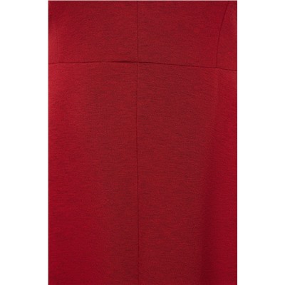 Красное мини-трикотажное платье с вышивкой TBBSS24AH00005