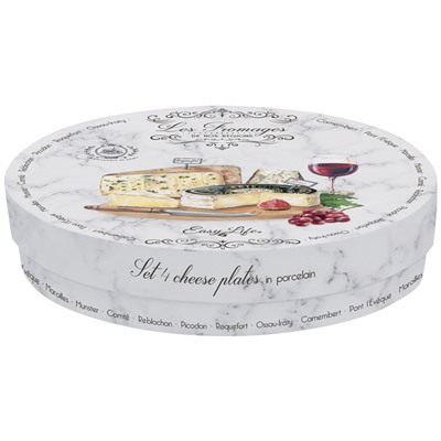 Набор закусочных тарелок Fromage (цветной), 19 см, 4 шт, 59994