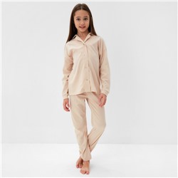 Пижама детская (рубашка и брюки) MINAKU, цвет бежевый, рост 104 см