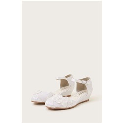 Monsoon Natural Essie Lace Flower Wedges