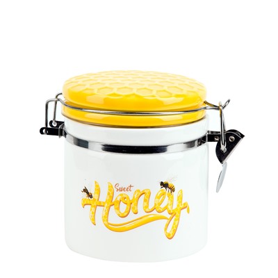 Банка для сыпучих продуктов (клипс) "Honey" 14,5*10*12см. v=480мл. (подарочная упаковка)