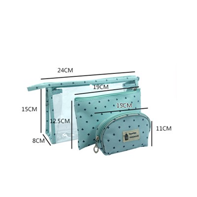 LS36-401-6 сирень Комплект косметичек женский (24х15х8)