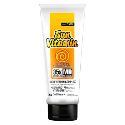 Крем-автозагар Sun Vitamin с маслом аргана, экстрактом женьшеня и витаминным комплексом, 125 мл, бренд - SOL BIANCA
