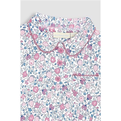 JoJo Maman Bébé Ladybird Ditsy Floral Pretty Polo Shirt