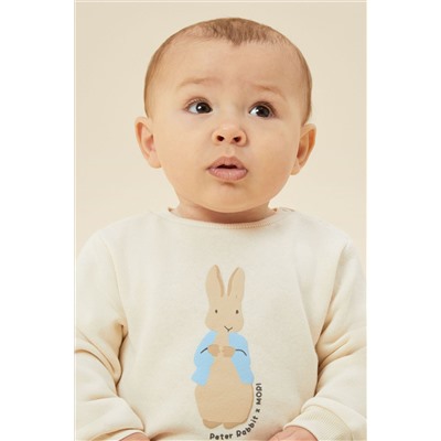 MORI Cream Peter Rabbit Placement Print Sweatshirt