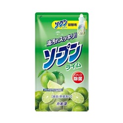 KANEYO Жидкость для мытья посуды «Kaneyo - Свежий лайм» 500 мл, мягкая упаковка / 24